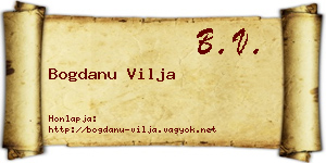 Bogdanu Vilja névjegykártya